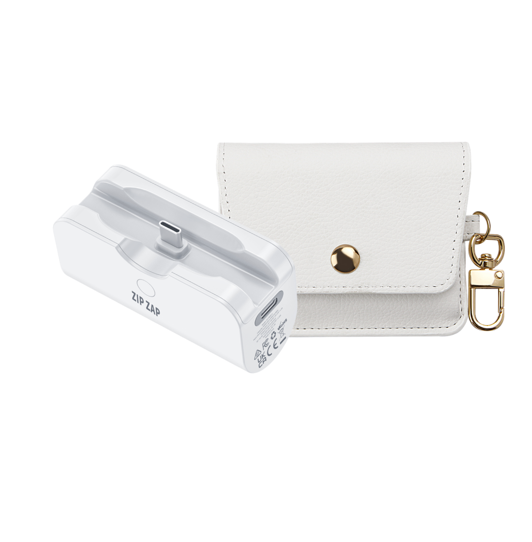 Daily Carry Pack, Zip Zap Plus Gen 3 USB-C with the Cloud White Travel Pouch